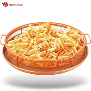 Copper Crisper Tray, Air Fryer Tray for Oven, Deluxe Air Fry in Your Oven, 2-Piece Set, Air Fryer Baking Pan, Air Fryer Basket for Oven