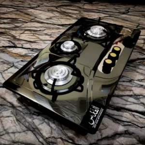 Zee 3 Burner Stainless Steel Hob STOVE With Heat Protector